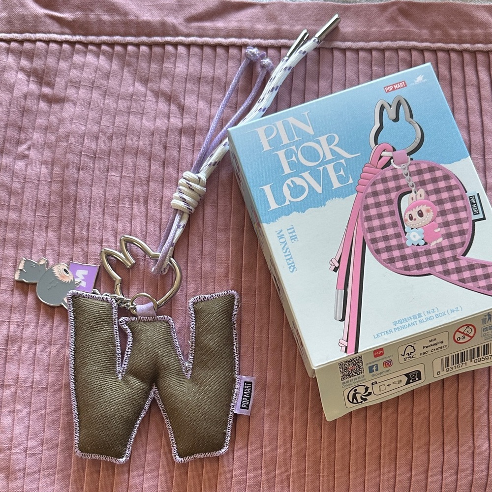 SOLD Popmart Labubu pin for love letter W